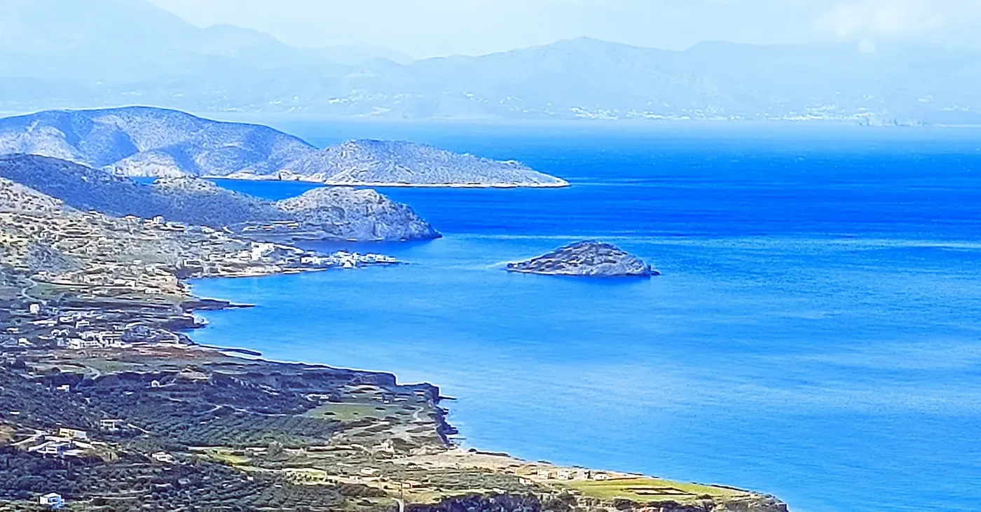 vy över havet på Kreta