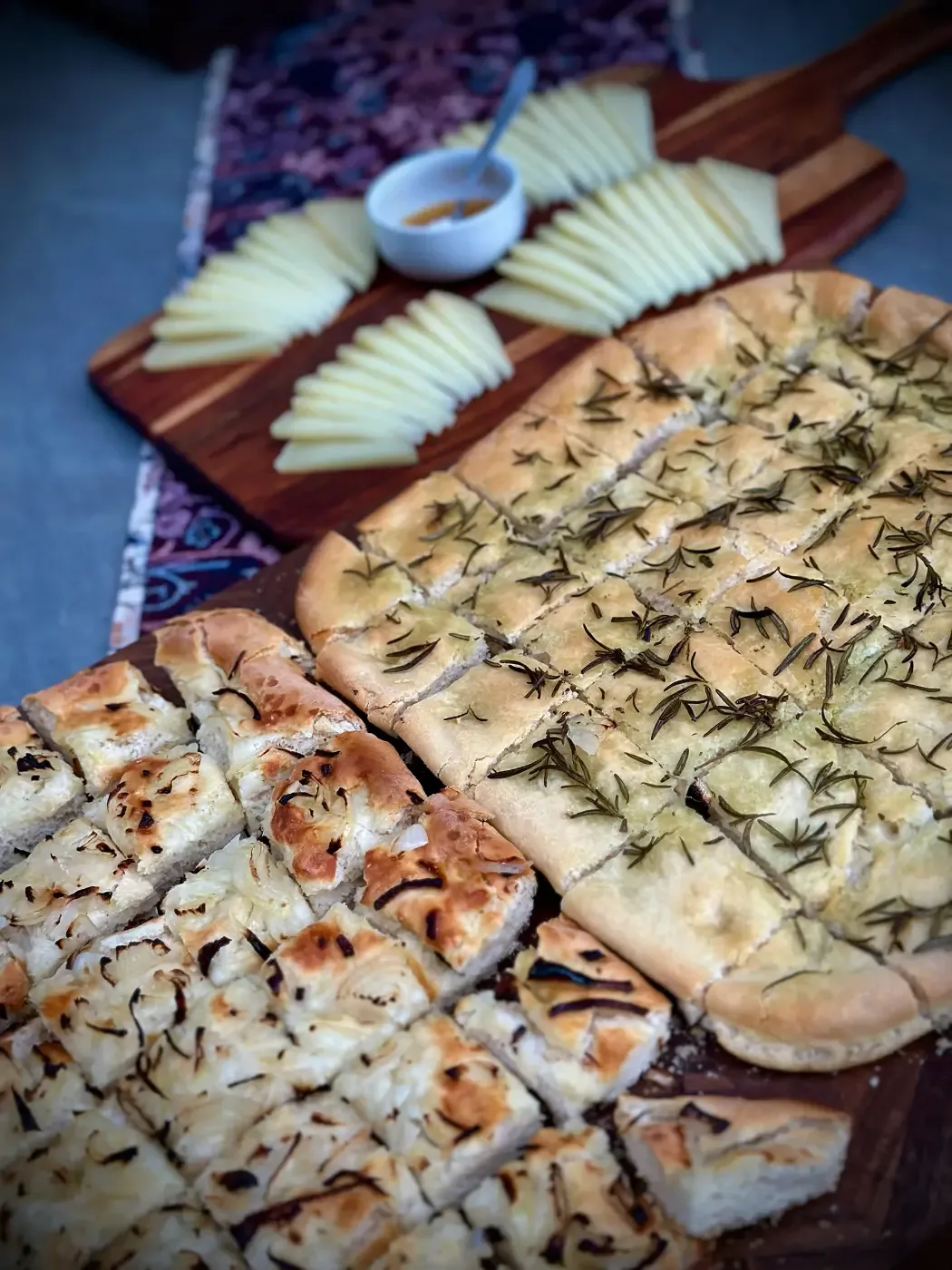 Italiensk focaccia och smakrika delikatesser under retreat
